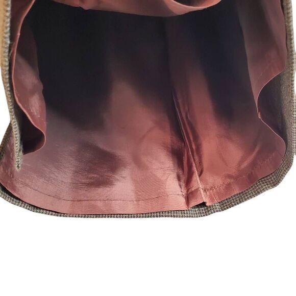 Collectible Gold By Giorgio Sant Angelo Pleated 100% Wool Skirt Brown Size 10 - Picture 9 of 11